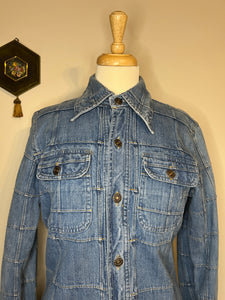 Vintage 70s Streets of Laredo Patchwork Denim Shirt