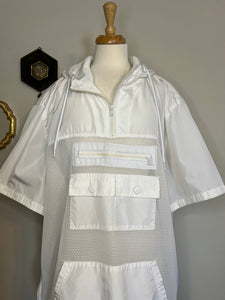 Vintage 90s White Mesh Over Shirt