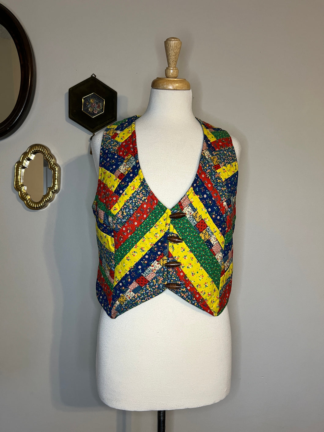 Vintage Handmade Patchwork Vest