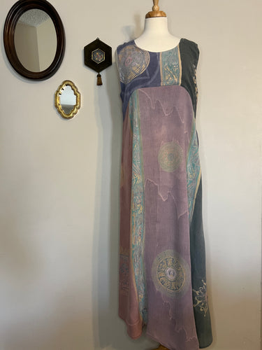 Vintage Rayon Medallion Dress