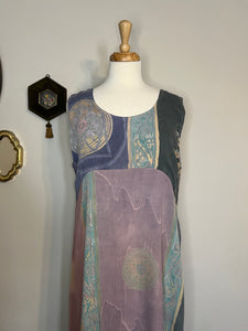 Vintage Rayon Medallion Dress