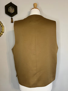 Vintage Round Neck Textured Vest