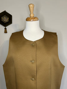 Vintage Round Neck Textured Vest