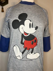 Vintage 70s Mickey Quarter Length Sleeve Ringer Ter