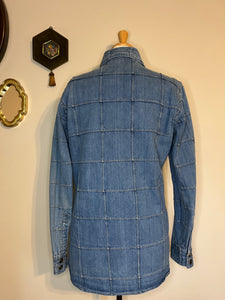 Vintage 70s Streets of Laredo Patchwork Denim Shirt