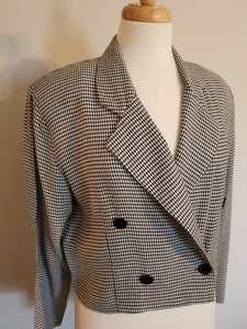 Houndstooth Crop Blazer