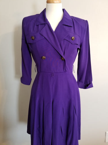 Purple Little Pleated Dress