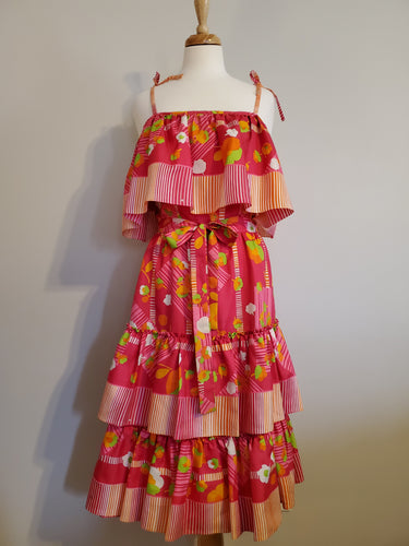 Sunkist Pink Ruffle Dress