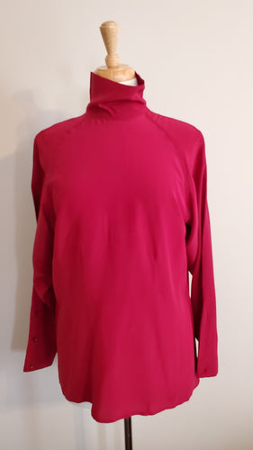 Emery Cranberry Silk Blouse