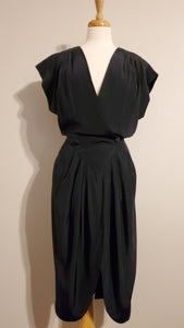 Black Pleated Party Dress