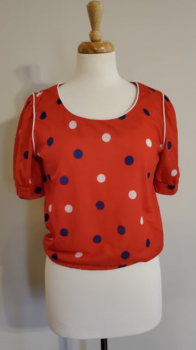 Polka Dot Square Neck Top